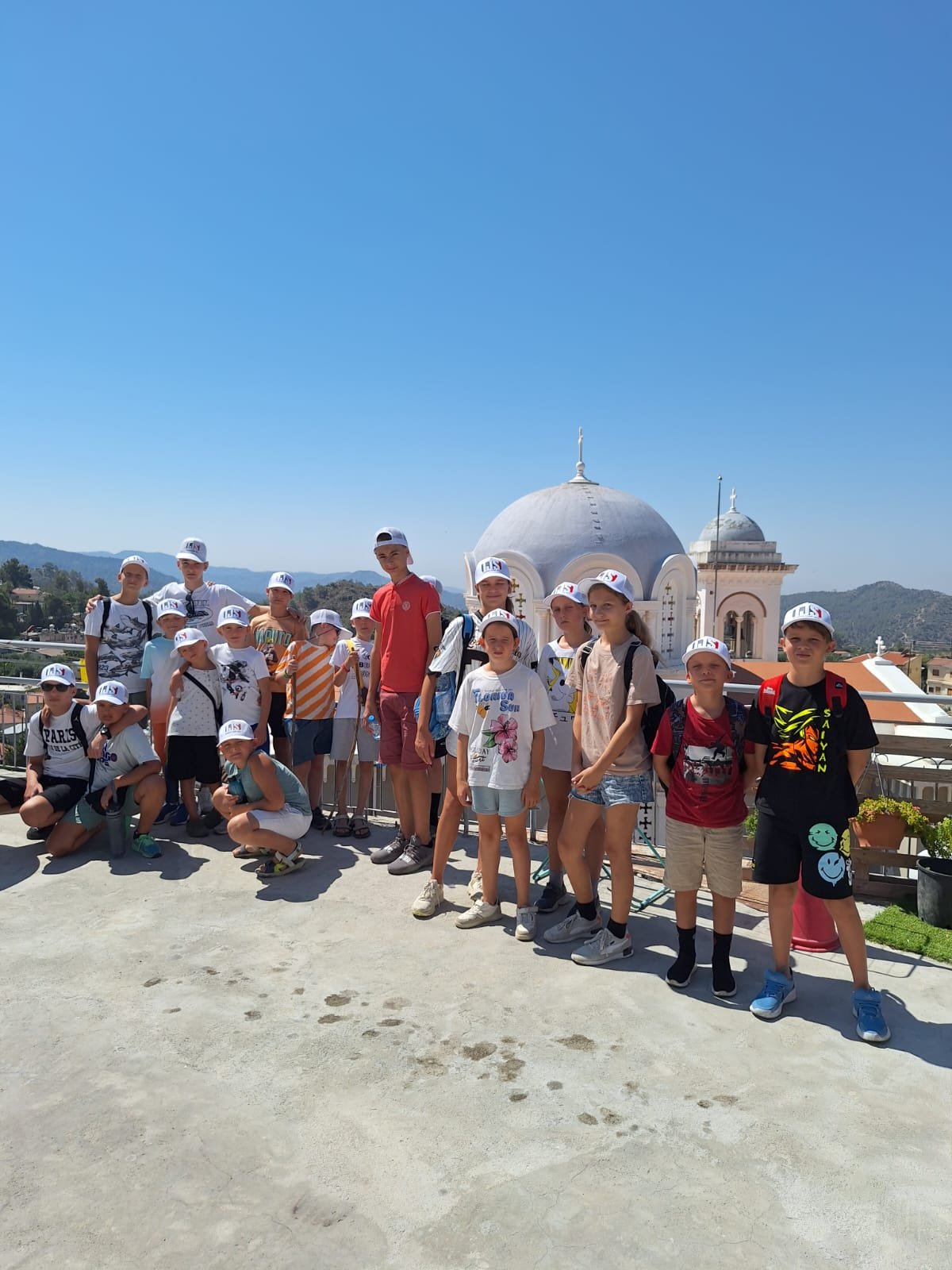 Summer Camp group at monastery in Cyprus