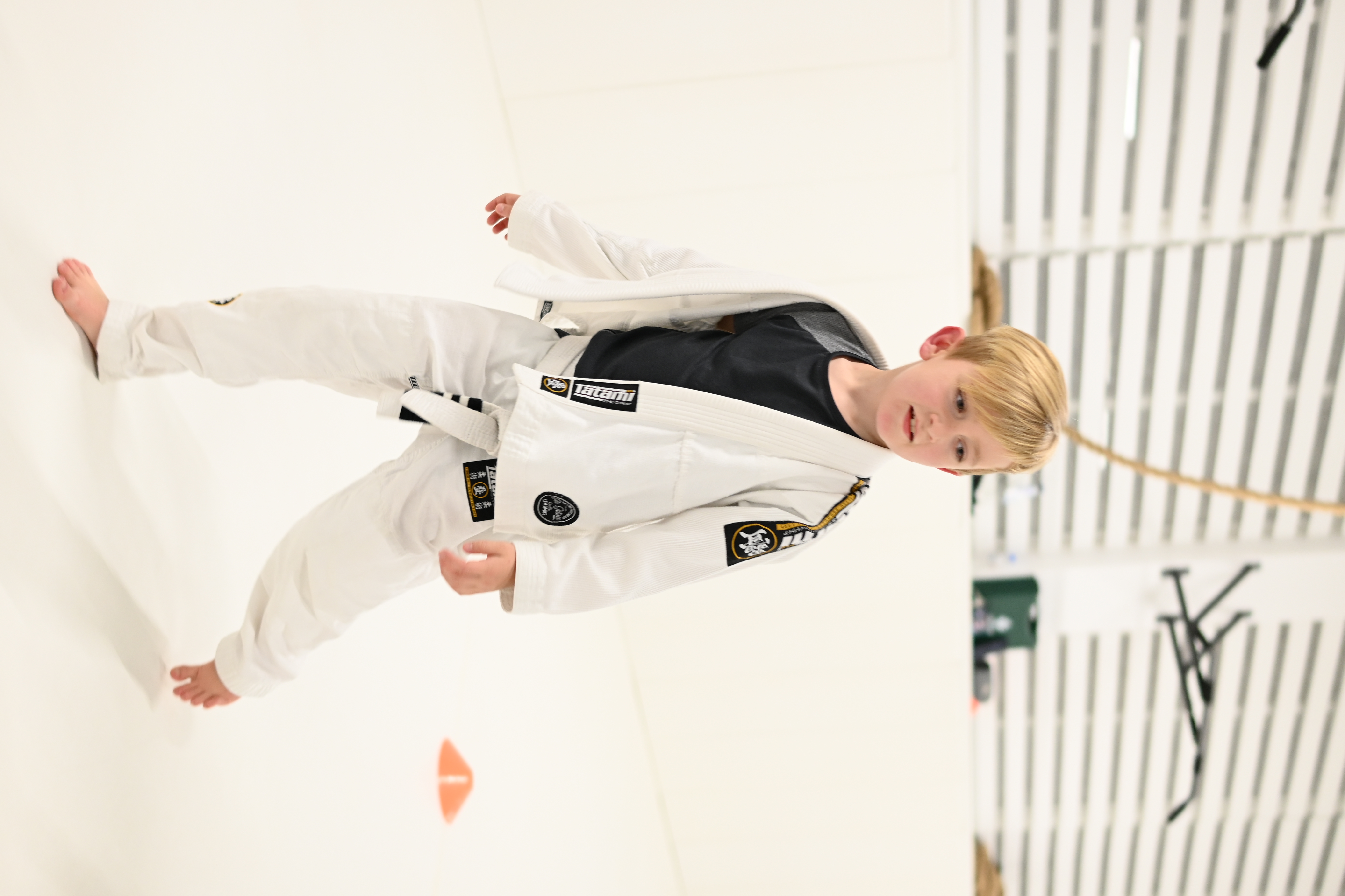 Young student in stance