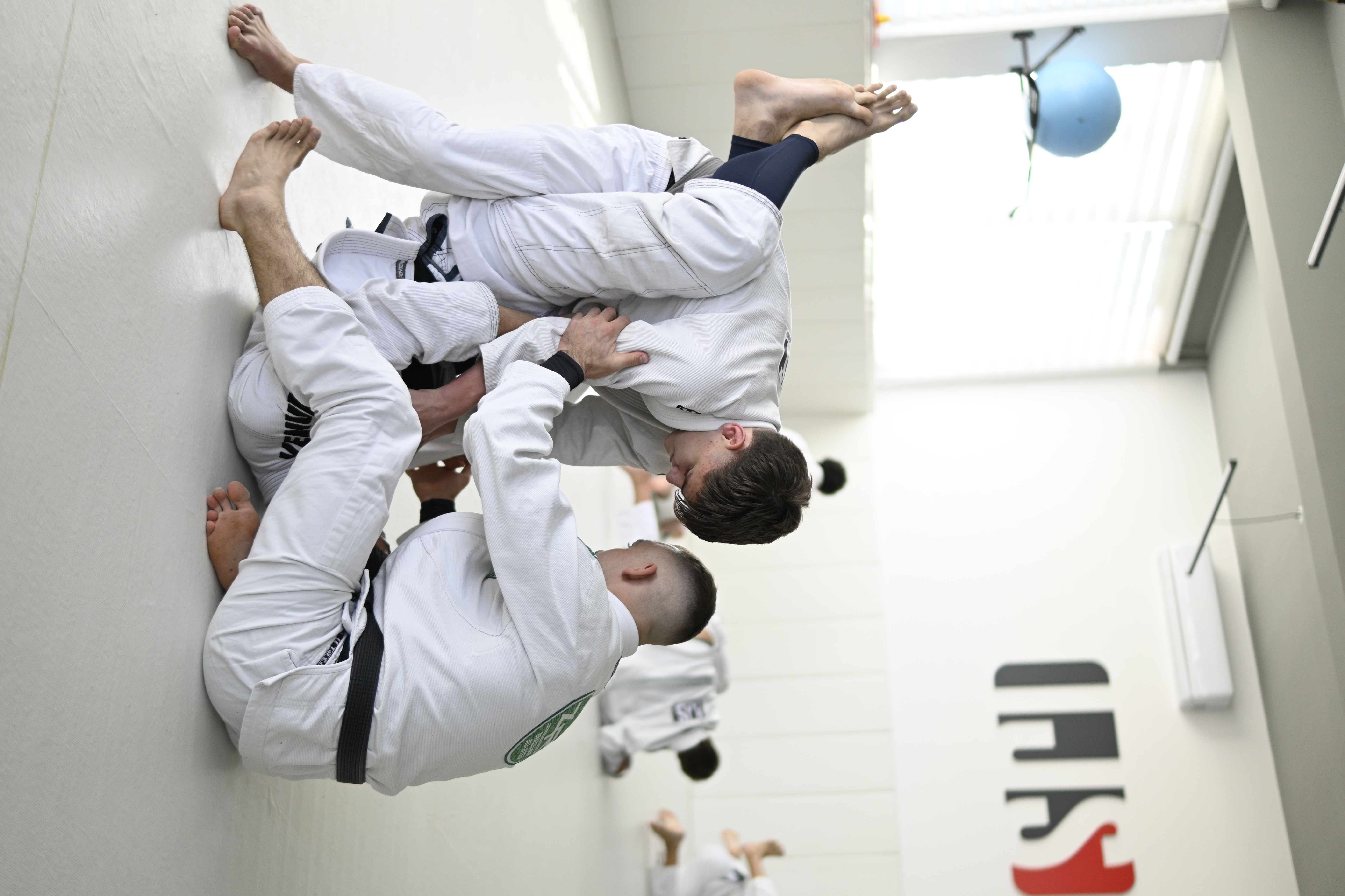 Teenagers drilling a guard pass